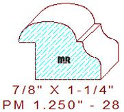 Panel Mould 1-1/4" - 28 Panel Mould 1-1/4" - 28