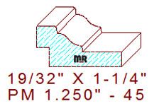 Panel Mould 1-1/4" - 45