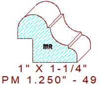 Panel Mould 1-1/4" - 49 Panel Mould 1-1/4" - 49