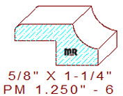 Panel Mould 1-1/4" - 6 Panel Mould 1-1/4" - 6