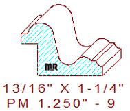 Panel Mould 1-1/4" - 9 Panel Mould 1-1/4" - 9