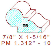 Picture Rail Moulding 1-5/16" - 10