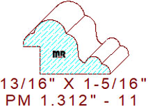 Panel Moulding 1-5/16" - 11 Panel Moulding 1-5/16" - 11