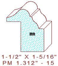 Panel Moulding 1-5/16" - 15 Panel Moulding 1-5/16" - 15