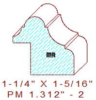 Panel Moulding 1-5/16" - 2 Panel Moulding 1-5/16" - 2