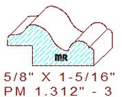 Panel Moulding 1-5/16" - 3 Panel Moulding 1-5/16" - 3