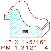 Panel Moulding 1-5/16" - 4 Panel Moulding 1-5/16" - 4