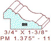 Panel Mould 1-3/8" - 11 Panel Mould 1-3/8" - 11