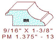Panel Mould 1-3/8" - 13 Panel Mould 1-3/8" - 13