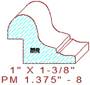 Panel Mould 1-3/8" - 8 Panel Mould 1-3/8" - 8