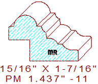 Panel Moulding 1-7/16" - 11 Panel Moulding 1-7/16" - 11