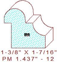 Panel Moulding 1-7/16" - 12 Panel Moulding 1-7/16" - 12