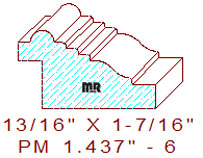 Panel Moulding 1-7/16" - 6 Panel Moulding 1-7/16" - 6