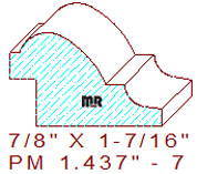 Panel Moulding 1-7/16" - 7 Panel Moulding 1-7/16" - 7