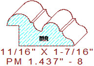 Panel Moulding 1-7/16" - 8 Panel Moulding 1-7/16" - 8