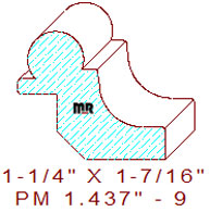 Panel Moulding 1-7/16" - 9 Panel Moulding 1-7/16" - 9