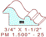 Panel Moulding 1-1/2" - 25 Panel Moulding 1-1/2" - 25