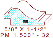 Panel Moulding 1-1/2" - 32 Panel Moulding 1-1/2" - 32