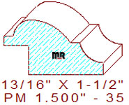 Panel Moulding 1-1/2" - 35 Panel Moulding 1-1/2" - 35
