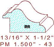 Panel Moulding 1-1/2" - 43 Panel Moulding 1-1/2" - 43
