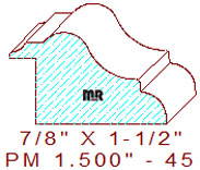 Panel Moulding 1-1/2" - 45 Panel Moulding 1-1/2" - 45