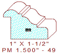 Panel Moulding 1-1/12" - 49 Panel Moulding 1-1/12" - 49