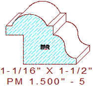 Panel Moulding 1-1/2" - 5 Panel Moulding 1-1/2" - 5