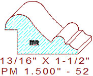 Panel Moulding 1-1/2" - 52 Panel Moulding 1-1/2" - 52