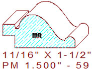 Panel Moulding 1-1/2" - 59 Panel Moulding 1-1/2" - 59