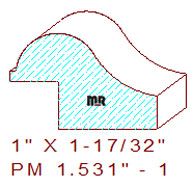 Panel Mould 1-17/32" - 1 Panel Mould 1-17/32" - 1