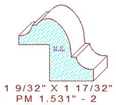 Panel Mould 1-17/32" - 2 Panel Mould 1-17/32" - 2
