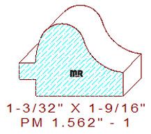 Panel Mould 1-9/16" - 1 Panel Mould 1-9/16" - 1