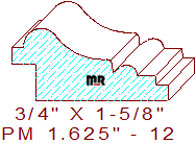 Panel Moulding 1-5/8" - 12 Panel Moulding 1-5/8" - 12