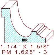Panel Moulding 1-5/8" - 3 Panel Moulding 1-5/8" - 3