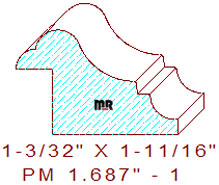 Panel Moulding 1-11/16" - 1 Panel Moulding 1-11/16" - 1