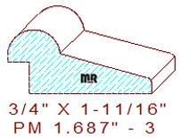 Panel Moulding 1-11/16" - 3 Panel Moulding 1-11/16" - 3
