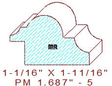Panel Moulding 1-11/16" - 5 Panel Moulding 1-11/16" - 5