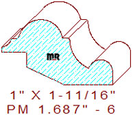 Panel Moulding 1-11/16" - 6 Panel Moulding 1-11/16" - 6