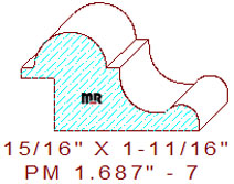 Panel Moulding 1-11/16" - 7 Panel Moulding 1-11/16" - 7