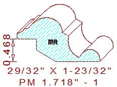 Panel Moulding 1-23/32" - 1 Panel Moulding 1-23/32" - 1