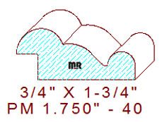 Panel Mould 1-3/4" - 40 Panel Mould 1-3/4" - 40