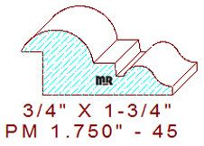 Panel Mould 1-3/4" - 45 Panel Mould 1-3/4" - 45