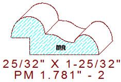 Panel Moulding 1-25/32" - 2 Panel Moulding 1-25/32" - 2