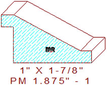 Panel Moulding 1-7/8" - 1 Panel Moulding 1-7/8" - 1