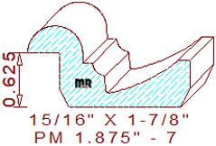 Panel Moulding 1-7/8" - 7 Panel Moulding 1-7/8" - 7
