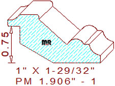 Panel Moulding 1-29/32" - 1 Panel Moulding 1-29/32" - 1