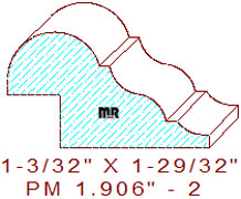 Panel Moulding 1-29/32" - 2 Panel Moulding 1-29/32" - 2