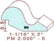 Panel Moulding 2" - 6 Panel Moulding 2" - 6