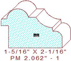 Panel Moulding 2-1/16" - 1 Panel Moulding 2-1/16" - 1