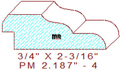 Panel Moulding 2-3/16" - 4 Panel Moulding 2-3/16" - 4